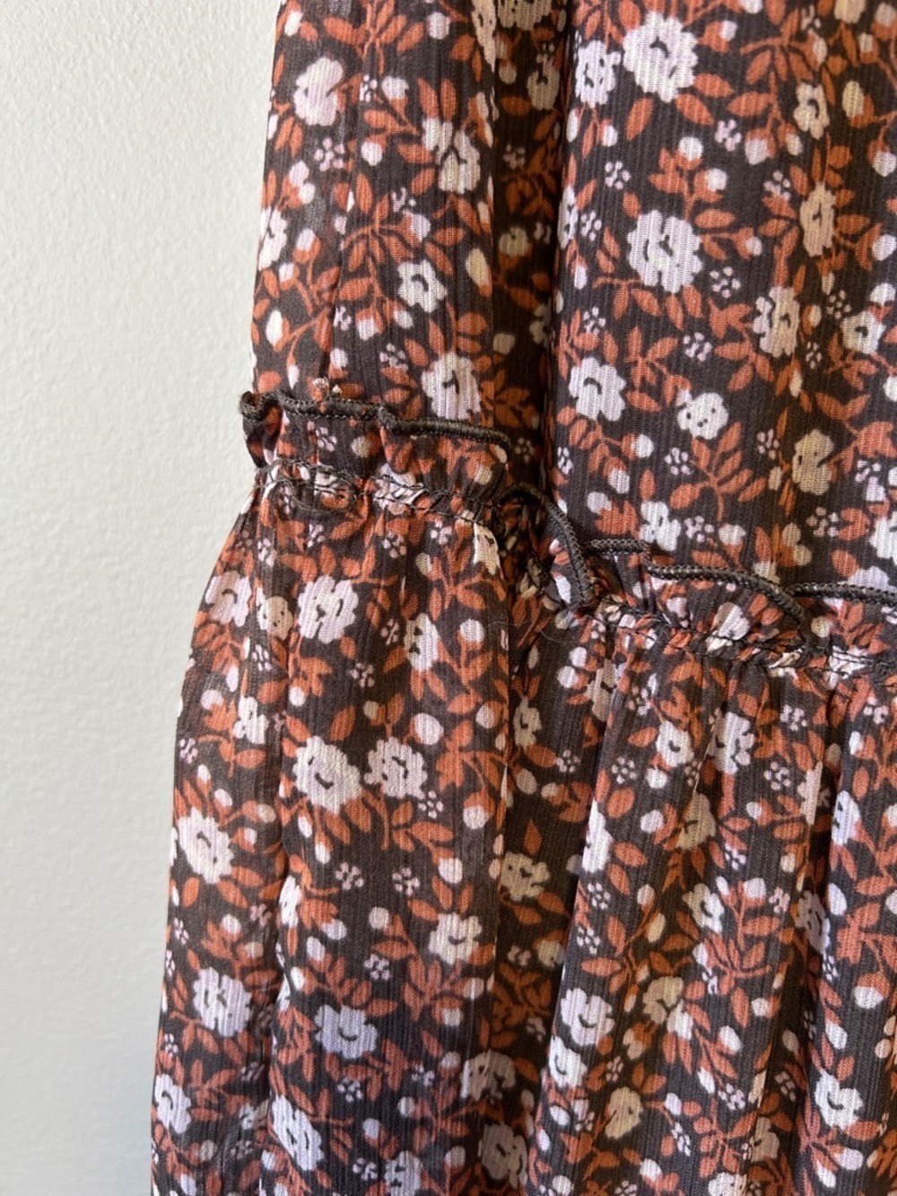 Aerie Midi Skirt Floral Tiered XS - Picture 5 of 12